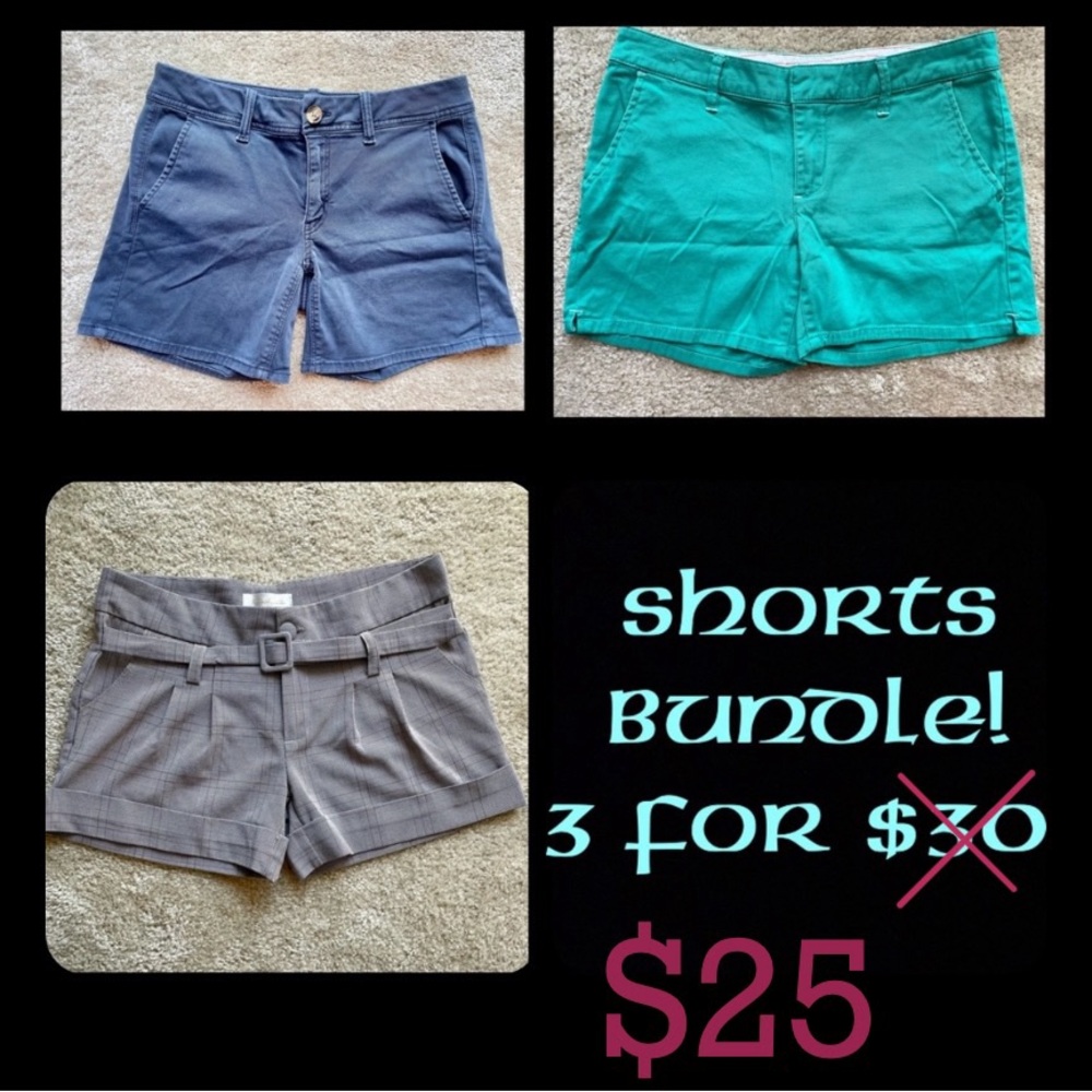 3 shorts for $30